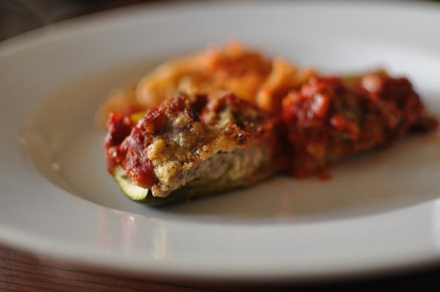 Stuffed Zucchini with Marinara