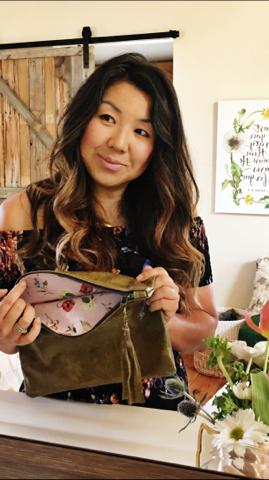 {Styled} GraceLaced Rooted Leather Maggie Foldover