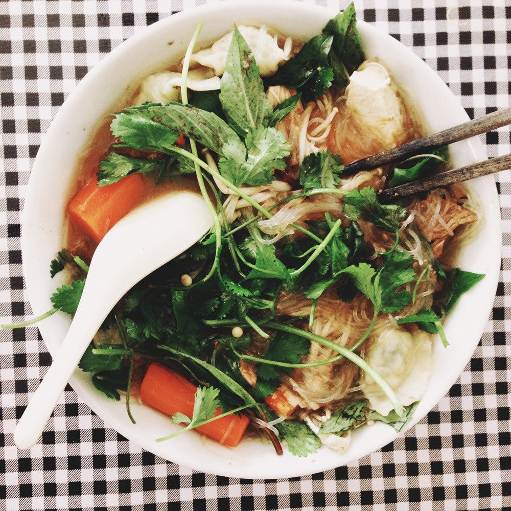Chinese Beef and Carrot Noodles Soup