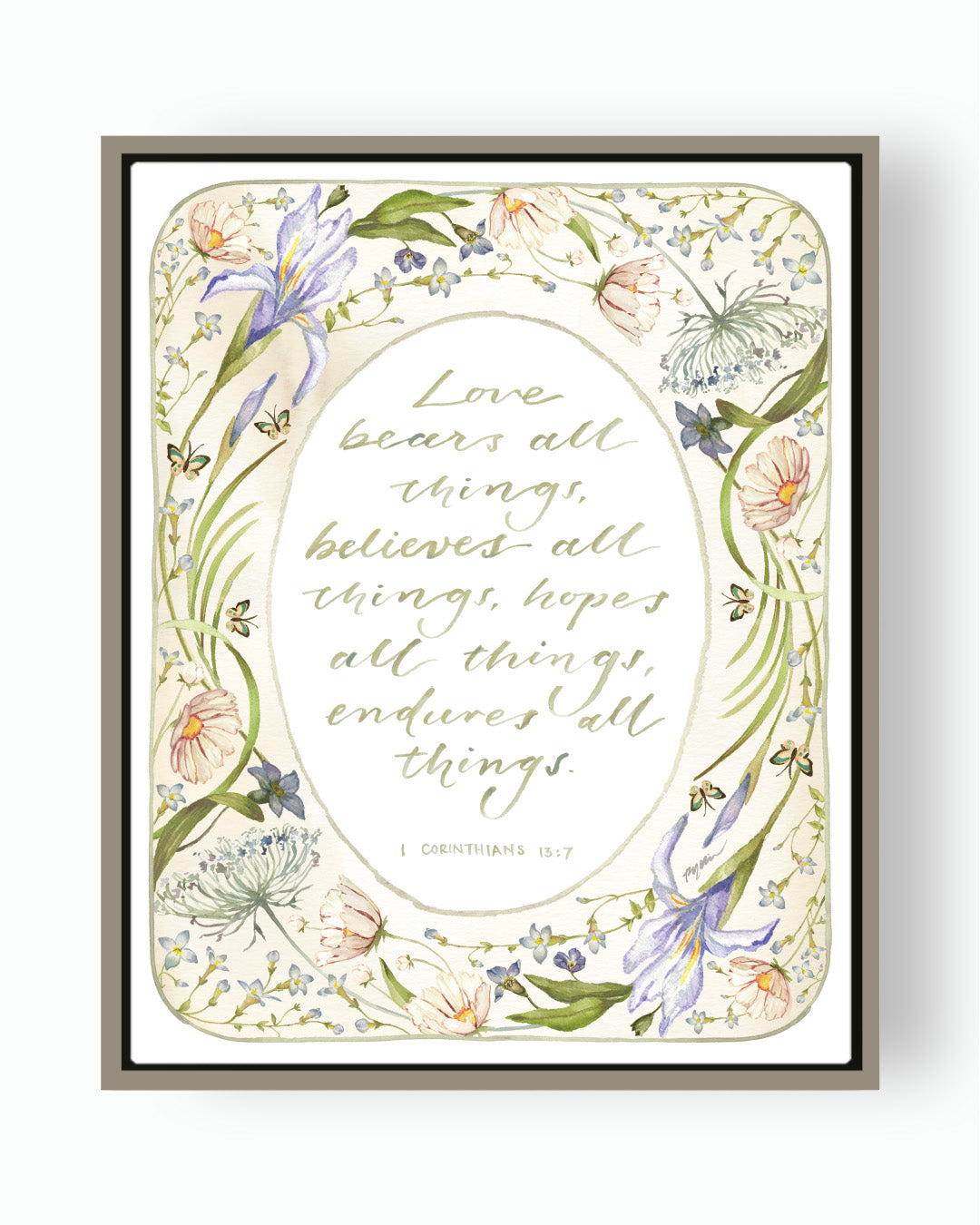 1 Corinthians 13:7 | Love Bears All Things Canvas