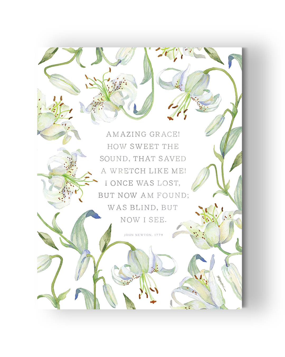 Ruth Chou Simons Art-Amazing Grace Hymn Canvas