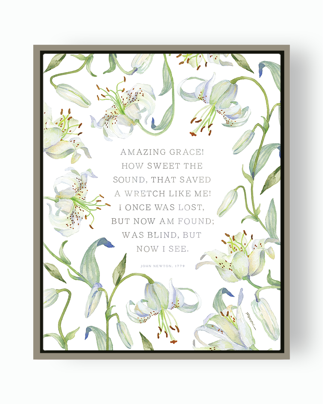 Ruth Chou Simons Art-Amazing Grace Hymn Canvas