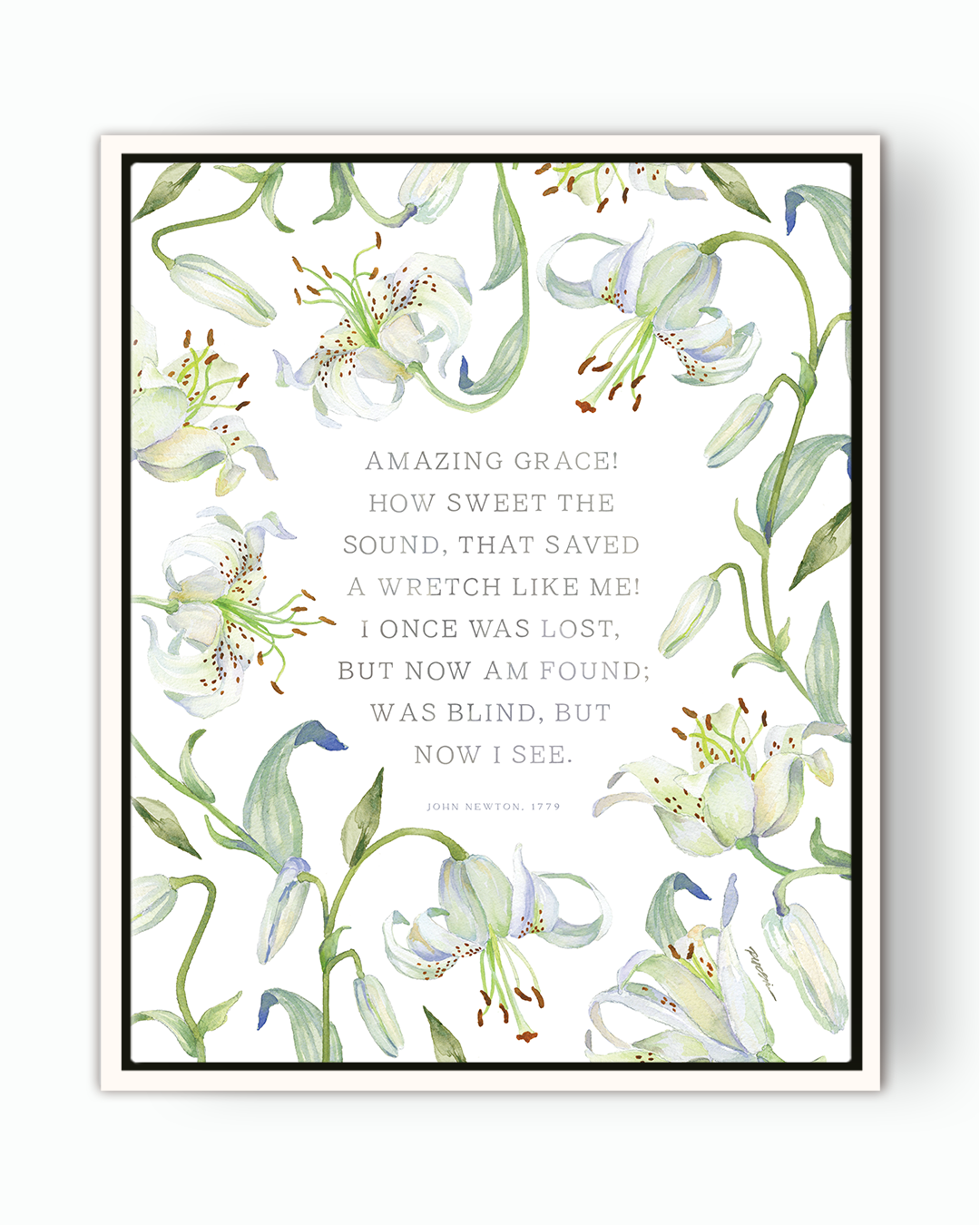 Ruth Chou Simons Art-Amazing Grace Hymn Canvas