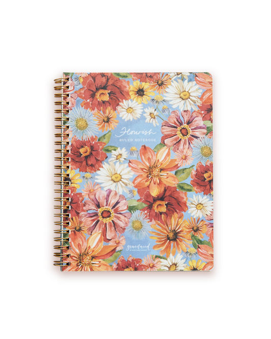 Ruled Flourish Spiral Notebook