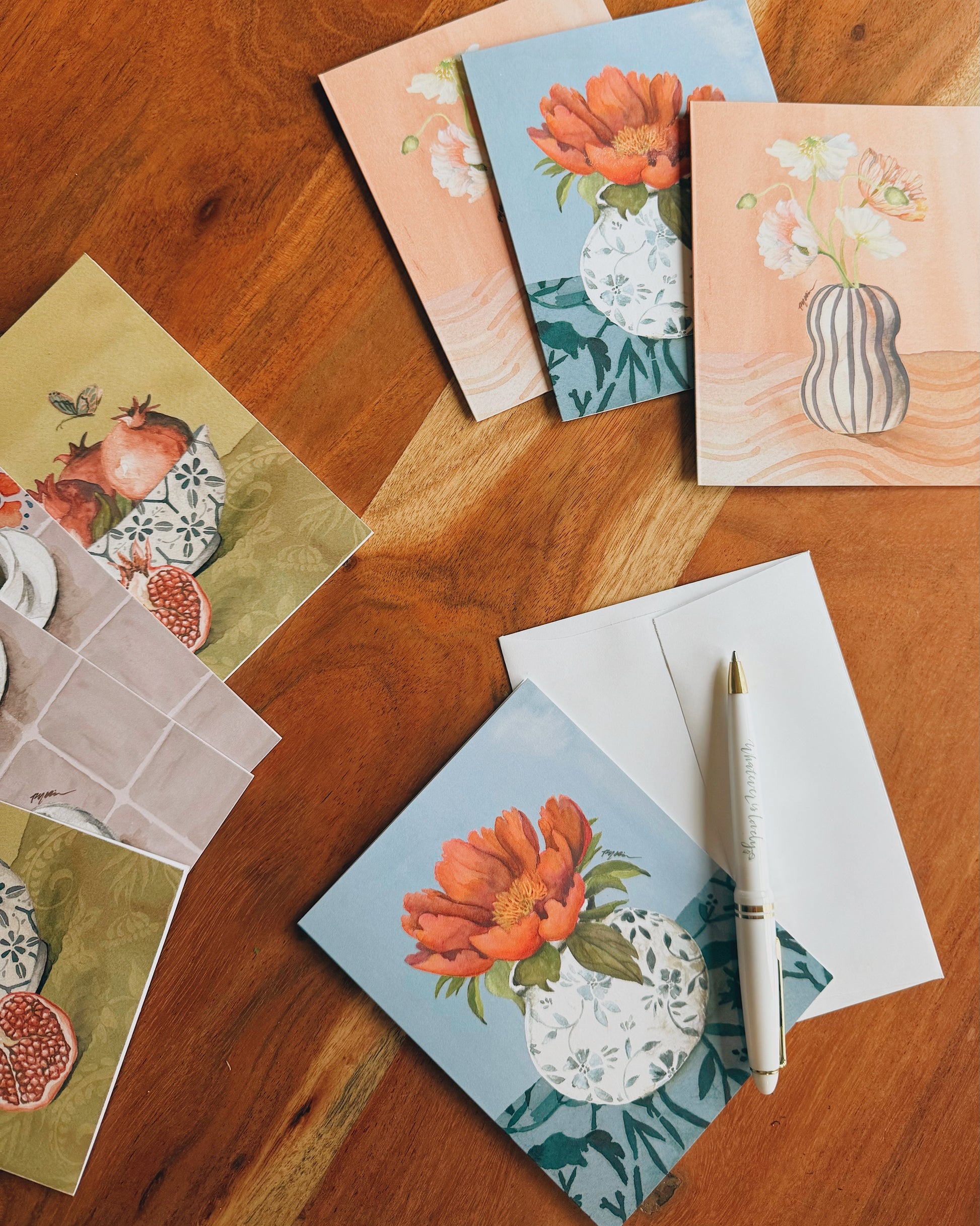 hebrews 13:8, faithful everyday, notecards, beautiful, home, art, floral, coffee, blank notecard