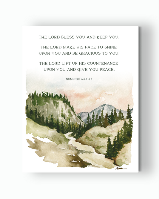 canvas blessing, benediction, blessing - Ruth Chou Simons Christian art