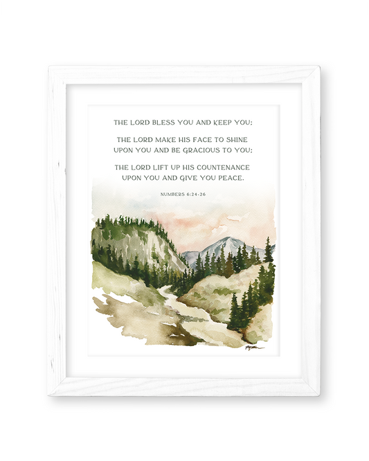 Numbers 6:24-26 | Benediction Print (Mountains)