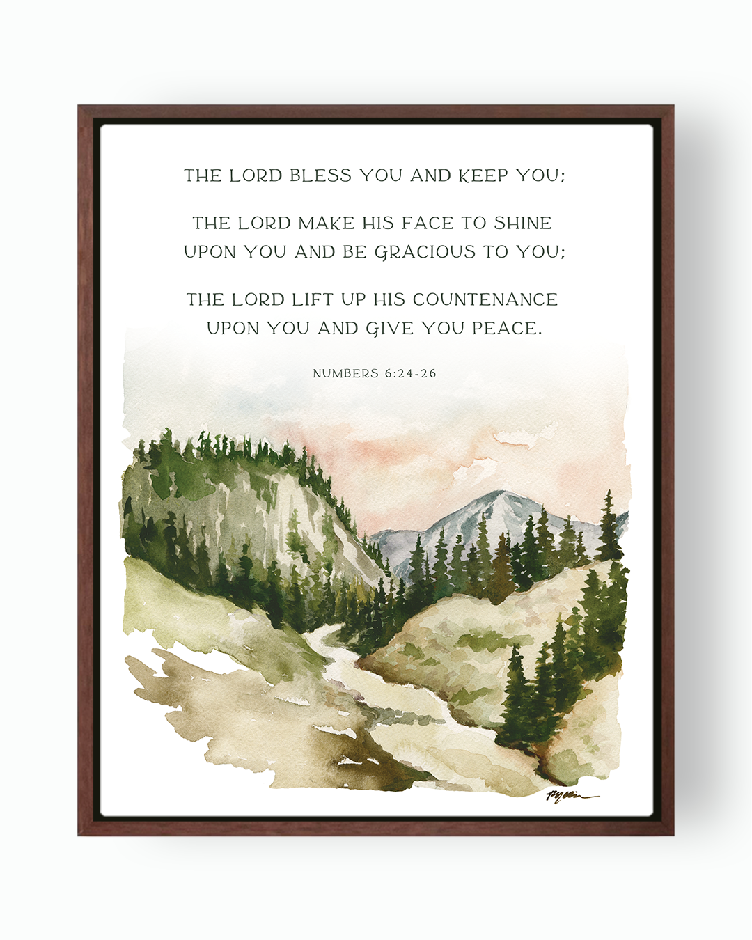 canvas blessing, benediction, blessing - Ruth Chou Simons Christian art