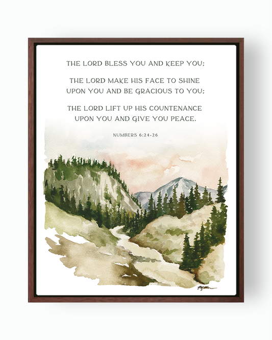 canvas blessing, benediction, blessing - Ruth Chou Simons Christian art