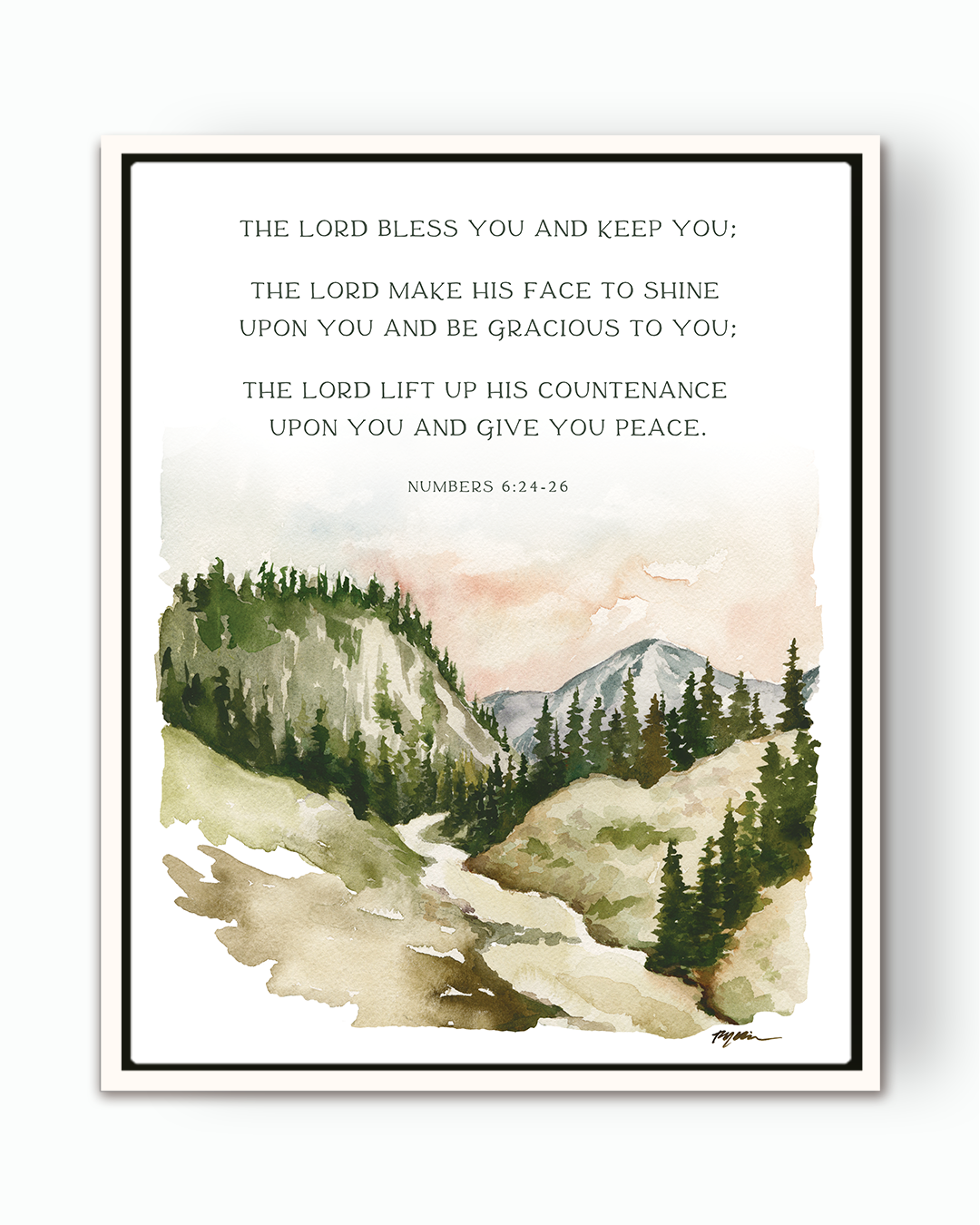 canvas blessing, benediction, blessing - Ruth Chou Simons Christian framed art