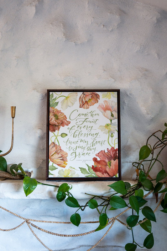 Christian hymn art framed-Robert Robinson
