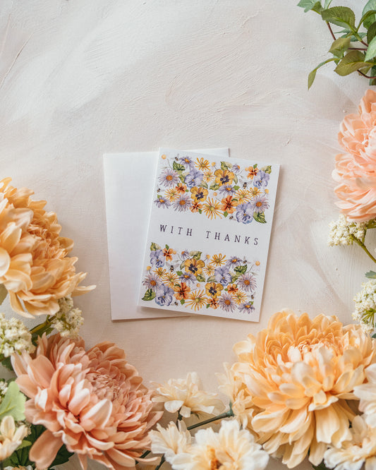 With Thanks Notecard Set