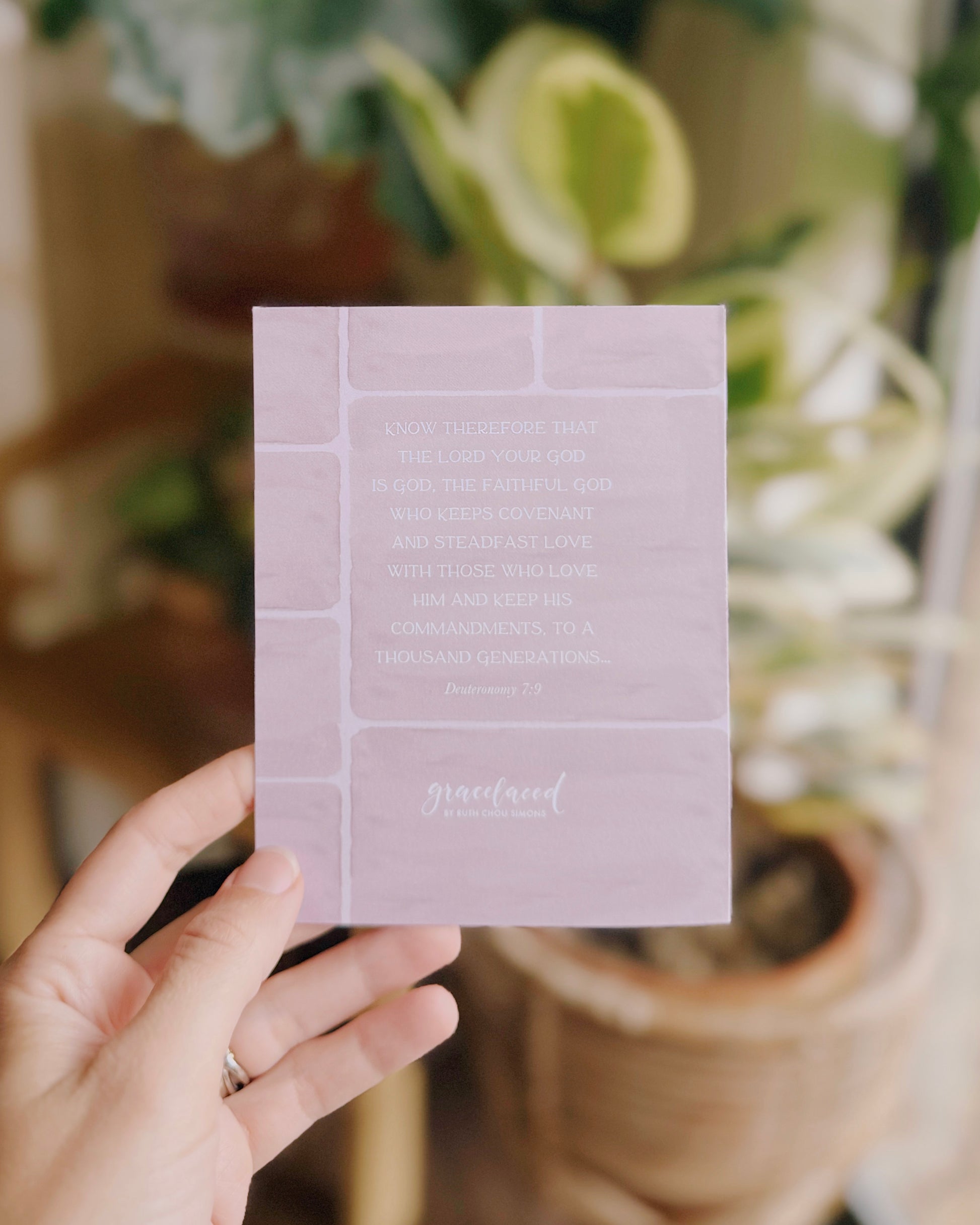 Deuteronomy 7:9, faithful everyday, notecards, beautiful, home, art, floral, coffee, blank notecard