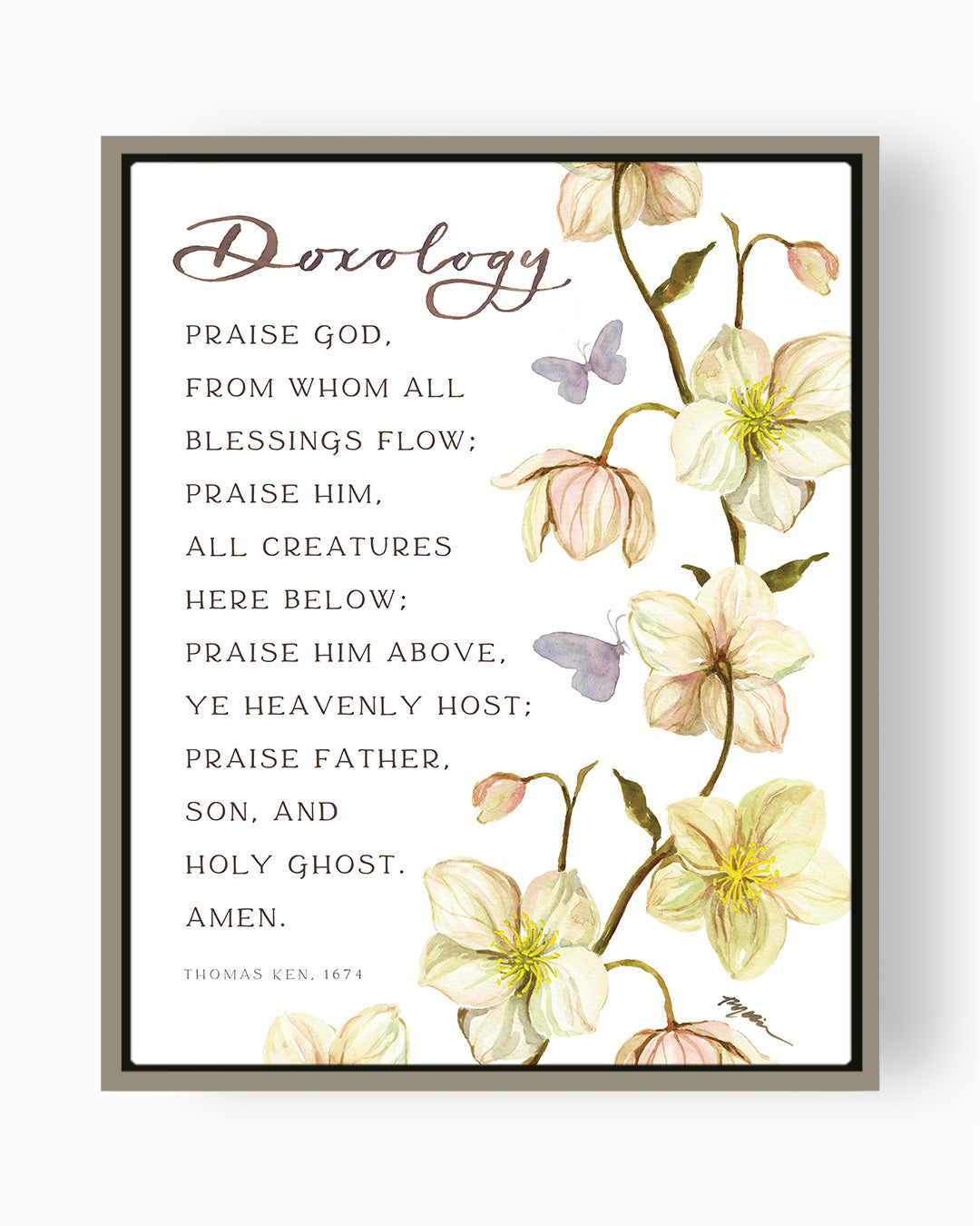 praise Him above ye heavenly host-Doxology Christian art canvas