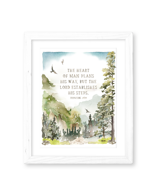 Proverbs 16:9 | The LORD Establishes His Steps Print