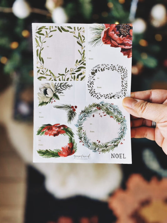 Gift Tag Sticker Sheet 3-Pack