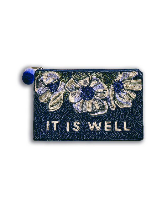 It Is Well Beaded Pouch