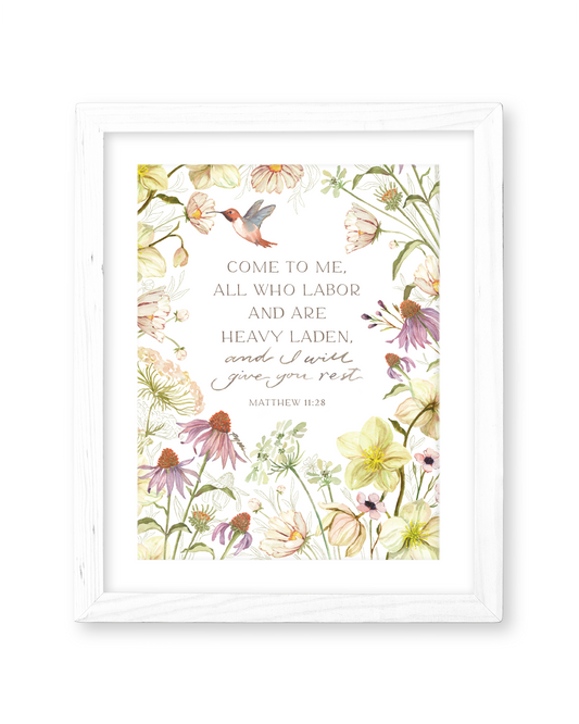 Matthew 11:28 | Come To Me Print
