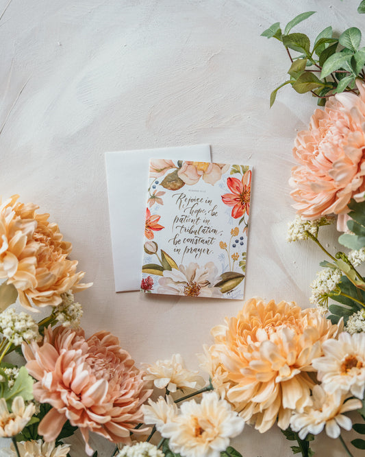 Romans 12:12 | Rejoice in Hope Notecard Set
