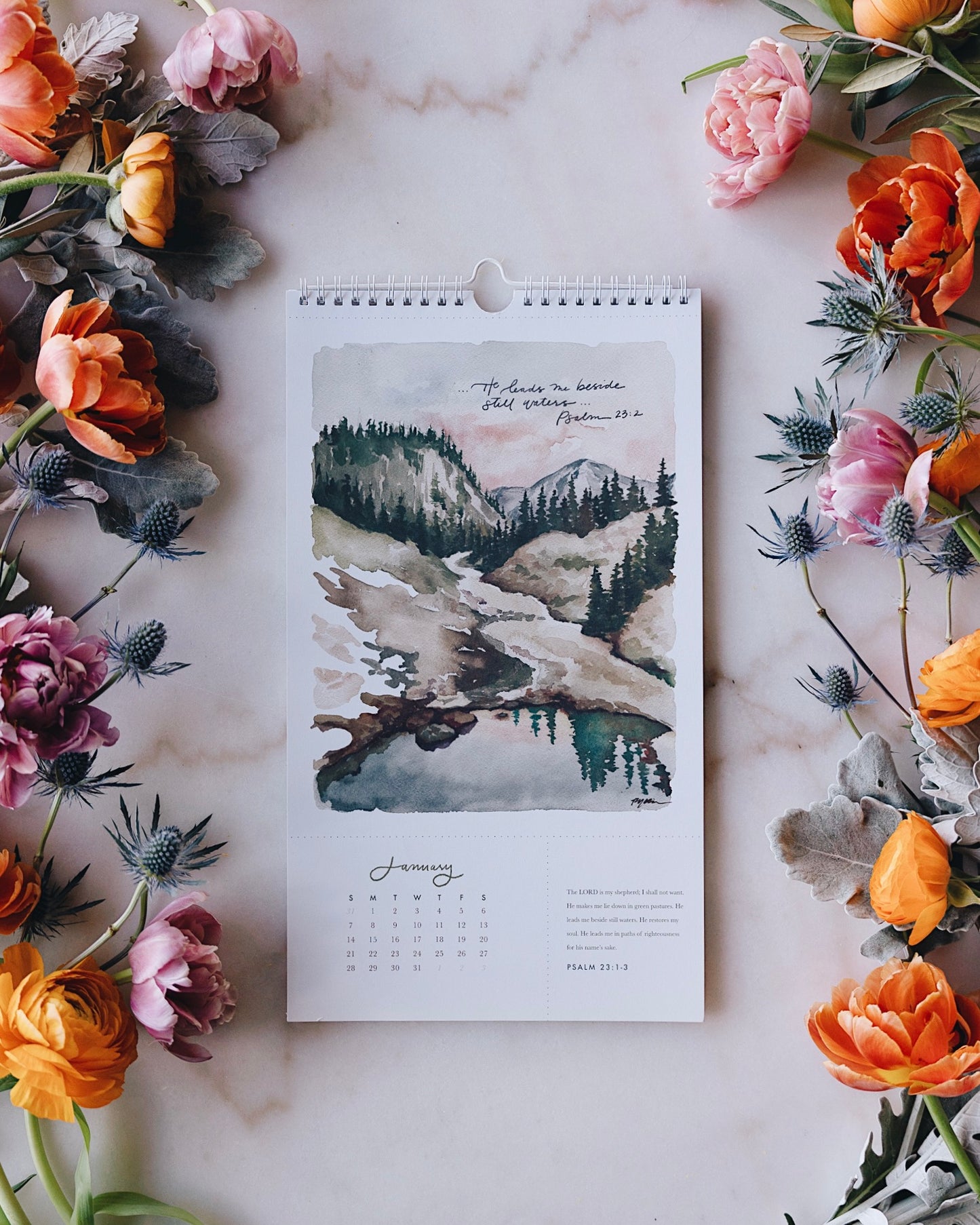 He Leads Me 2024 Calendar (10-Pack)