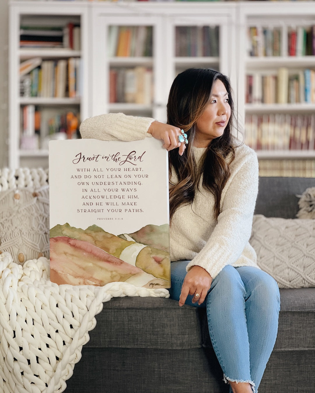Ruth Chou Simons Christian art print-Proverbs 3 painting