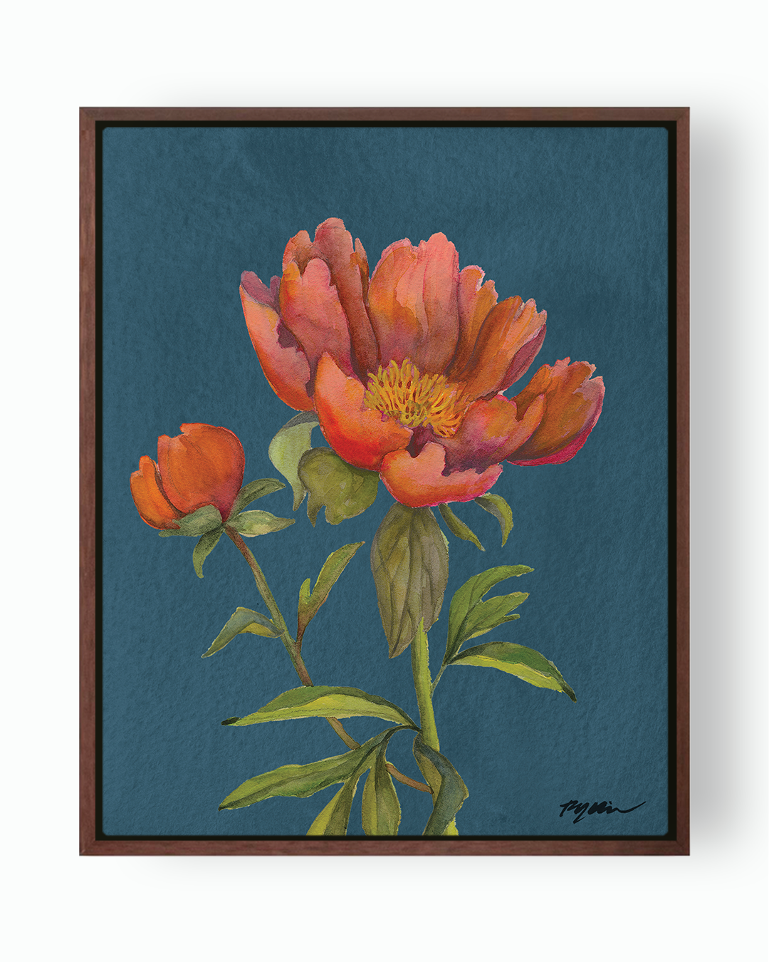 canvas, red peony flower - Ruth Chou Simons Christian art
