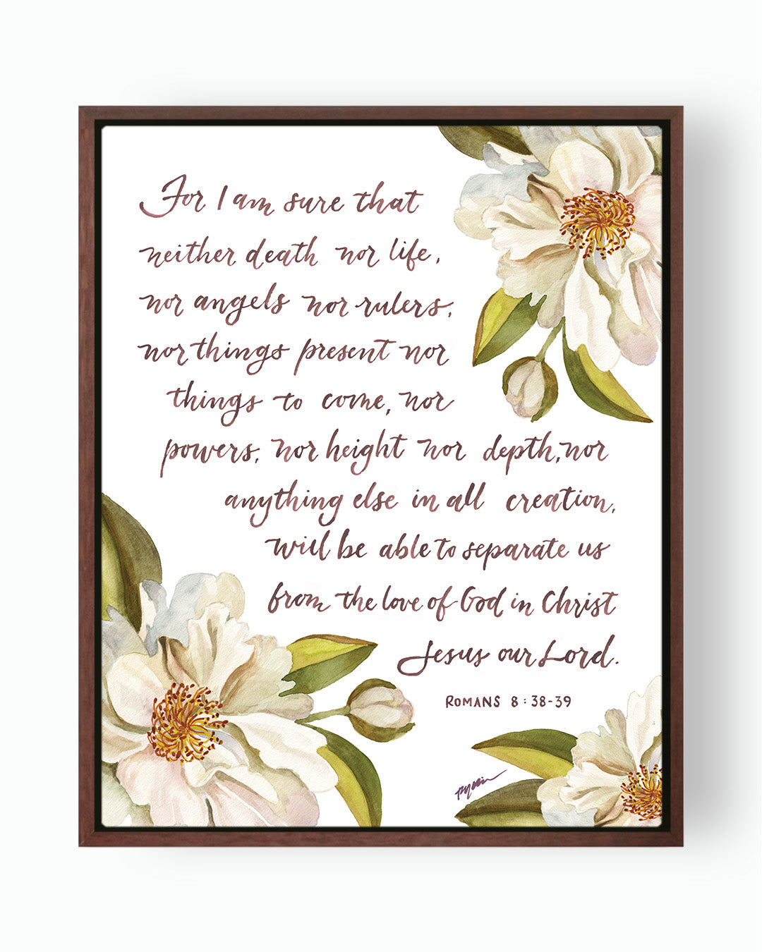 Romans 8 Bible verse framed art canvas-Christian art Ruth Chou Simons GraceLaced