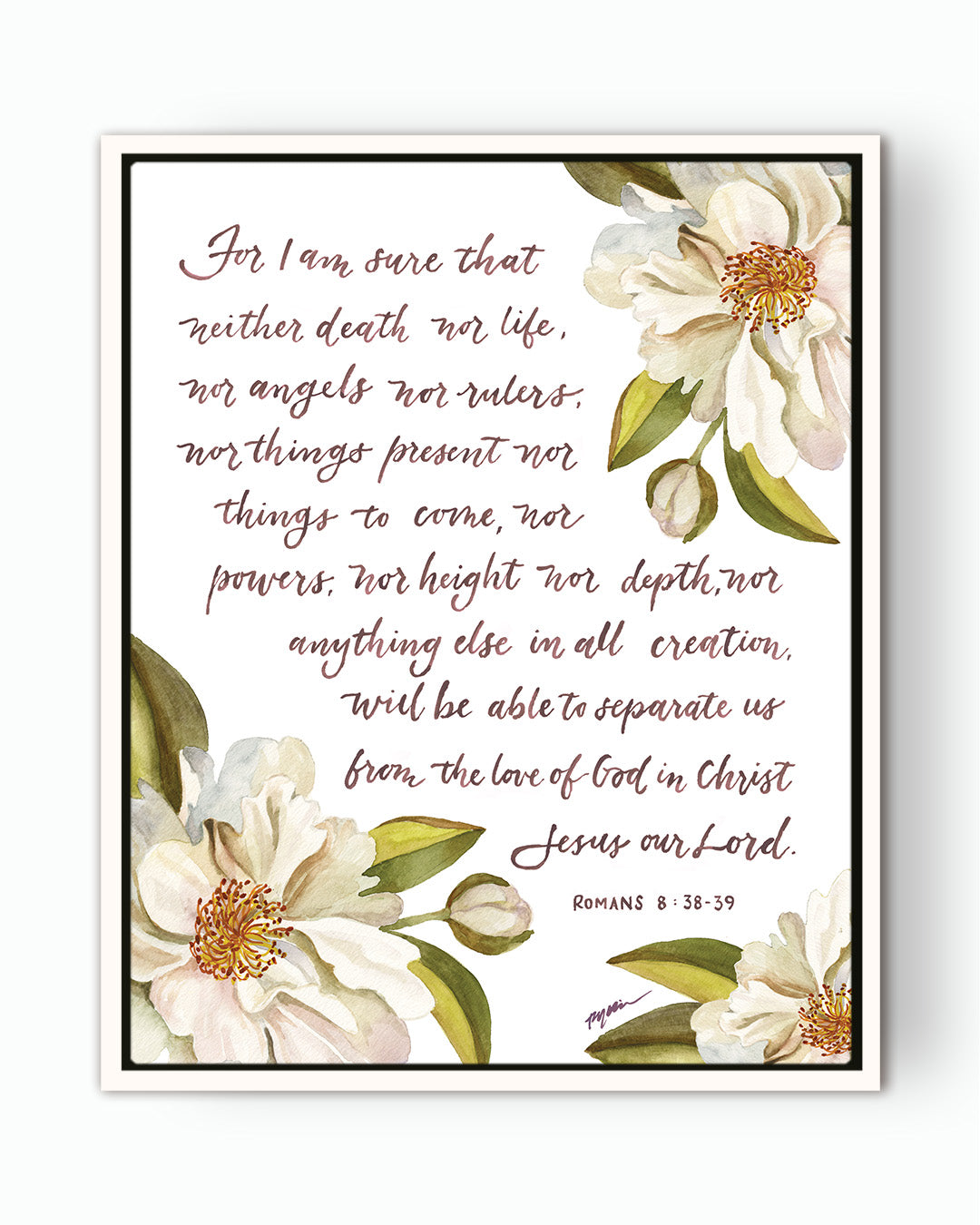 Christian art romans 8-for I am sure that neither death nor life Ruth Chou Simons GraceLaced