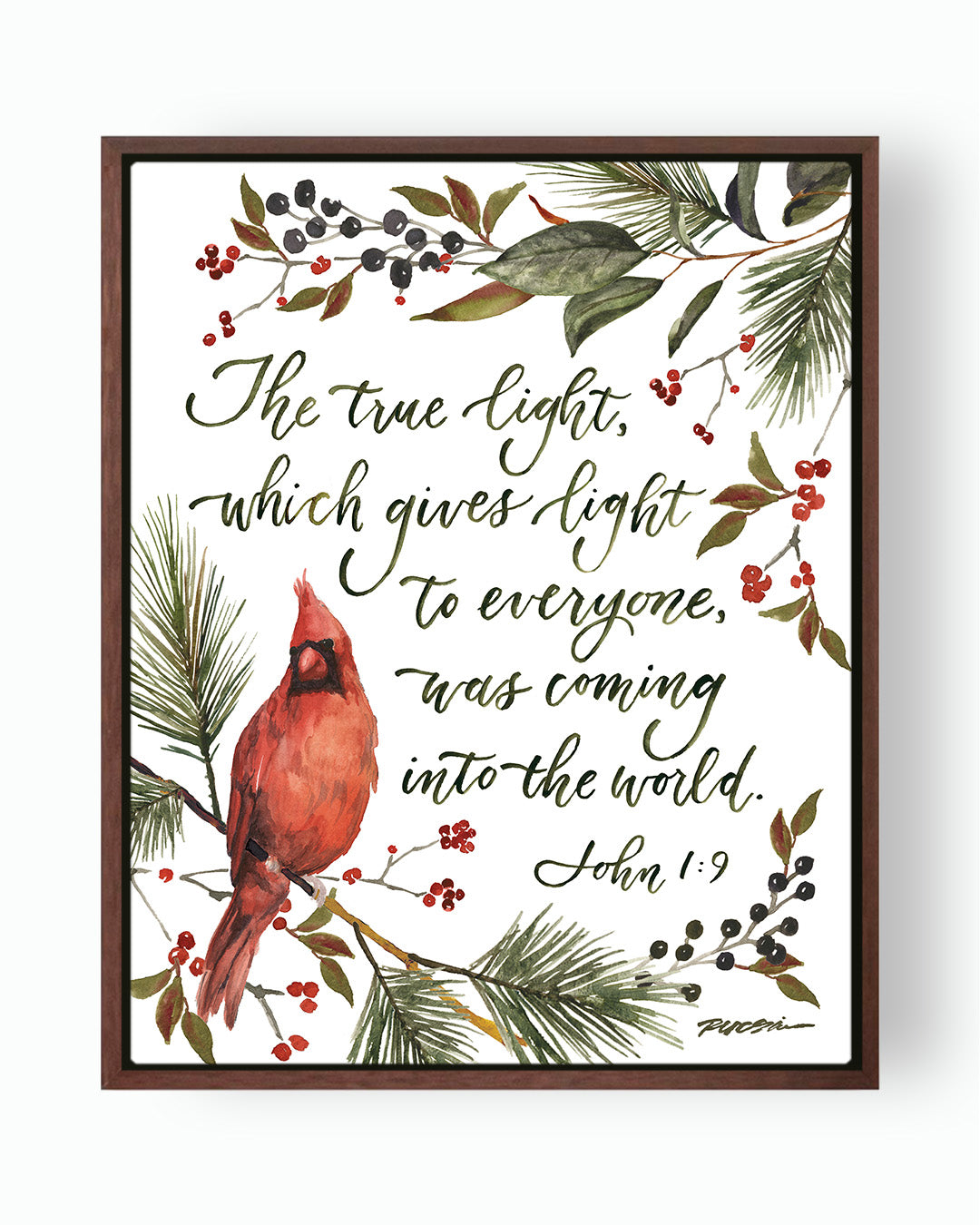 John 1 Christmas Christian art canvas-GraceLaced