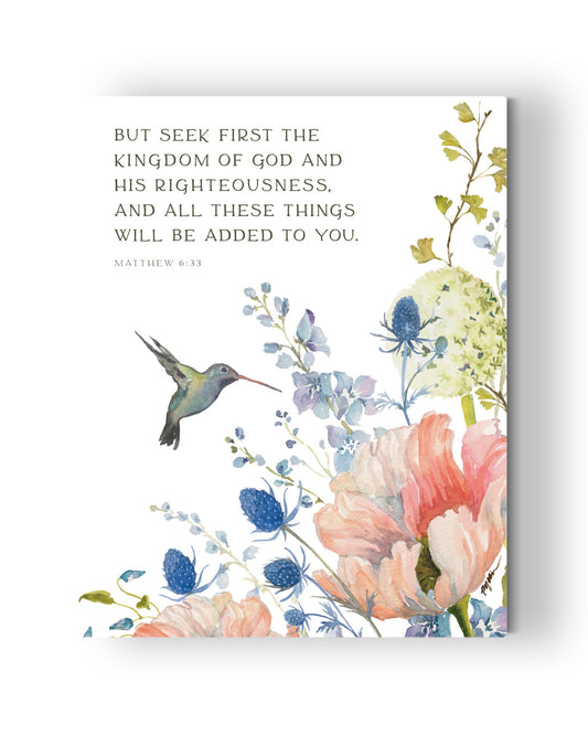 Matthew 6:33 | Seek First the Kingdom of God Canvas