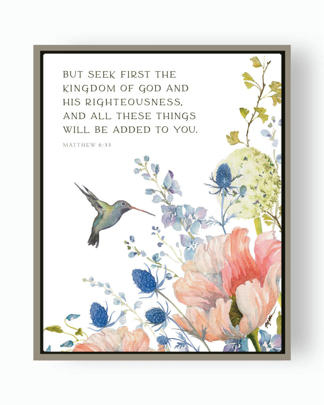 Matthew 6:33 | Seek First the Kingdom of God Canvas