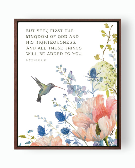 Matthew 6:33 | Seek First the Kingdom of God Canvas