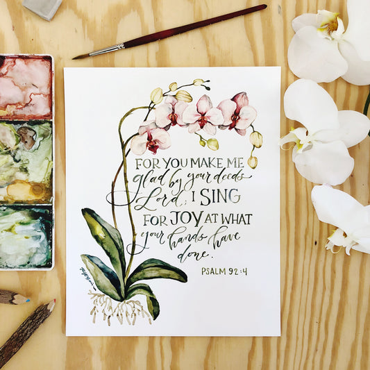 Psalm 92:4 | Sing For Joy Print