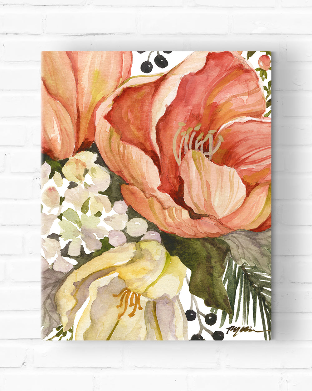 Amaryllis Study #1 Fine Art Canvas