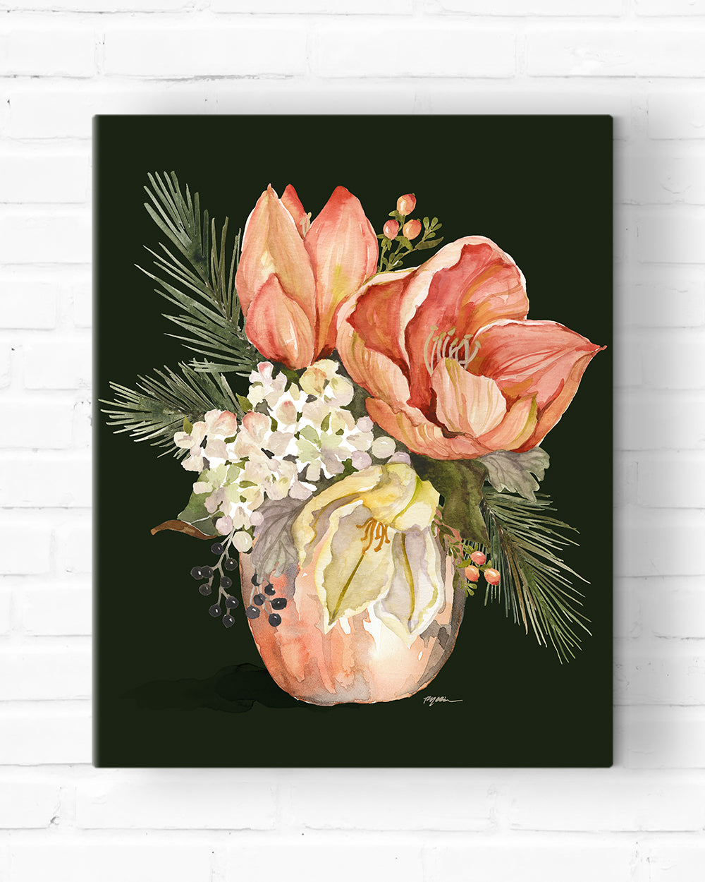 Amaryllis Study #2 Fine Art Canvas