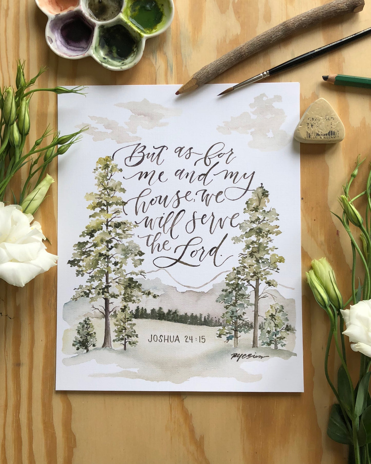 Joshua 24:15 | As For Me and My House Print