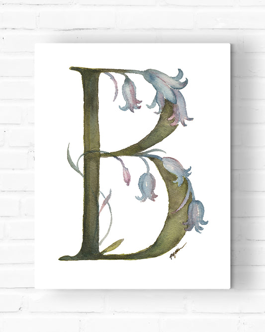 Monogrammed Letter Canvas