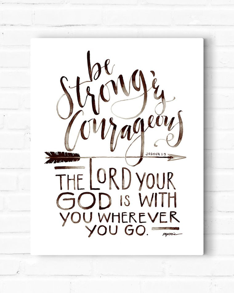 Bible Verse Tote Bags: Be Strong and Courageous Joshua 1:9 Tote