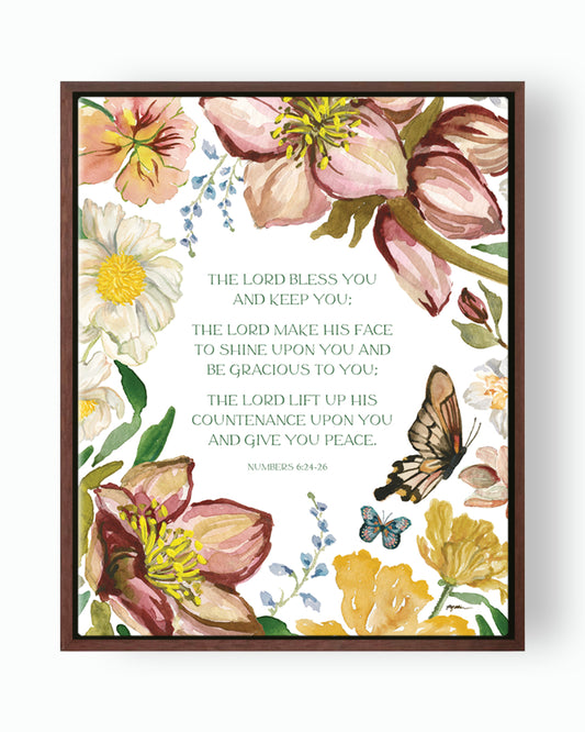 canvas blessing, benediction, blessing - Ruth Chou Simons Christian art