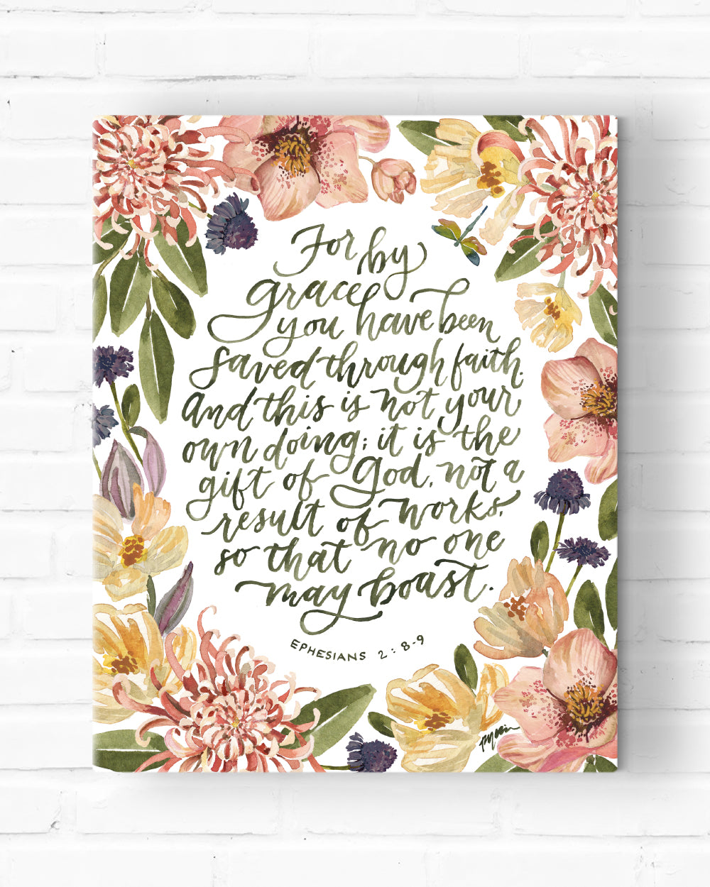 Ephesians 2:8-9 | By Grace You Have Been Saved Canvas