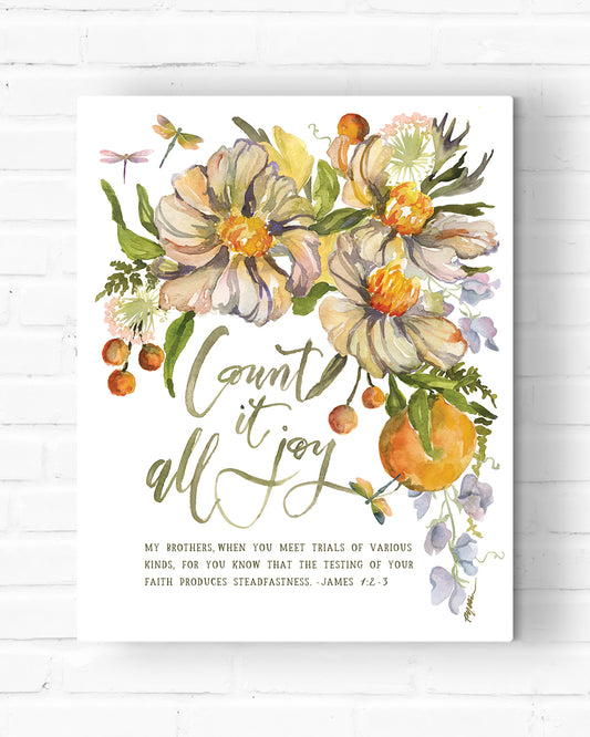 Count It All Joy Canvas