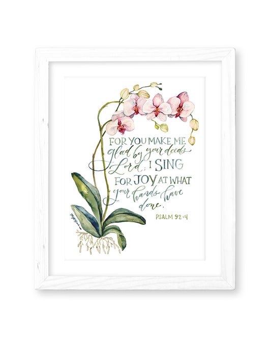 Psalm 92:4 | Sing For Joy Print