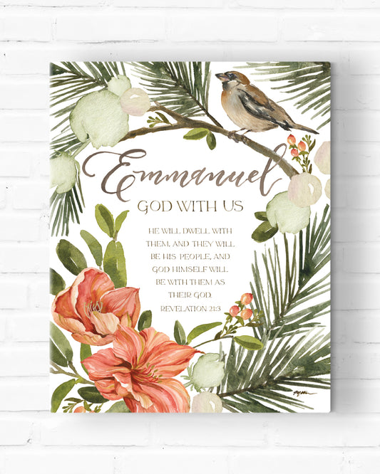 Revelation 21:3 | Emmanuel: God with Us Canvas
