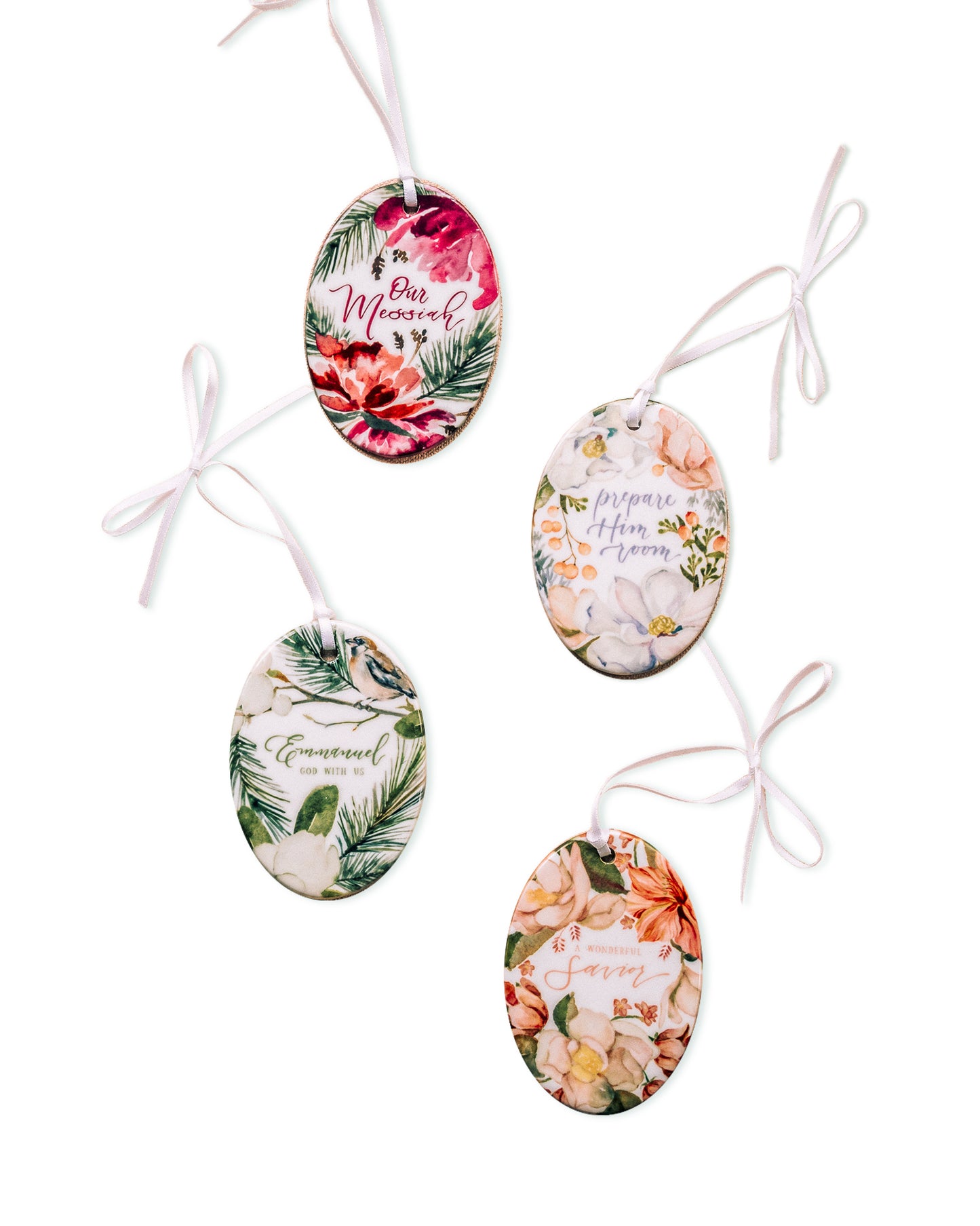 Emmanuel 4pc Ceramic Ornament Set