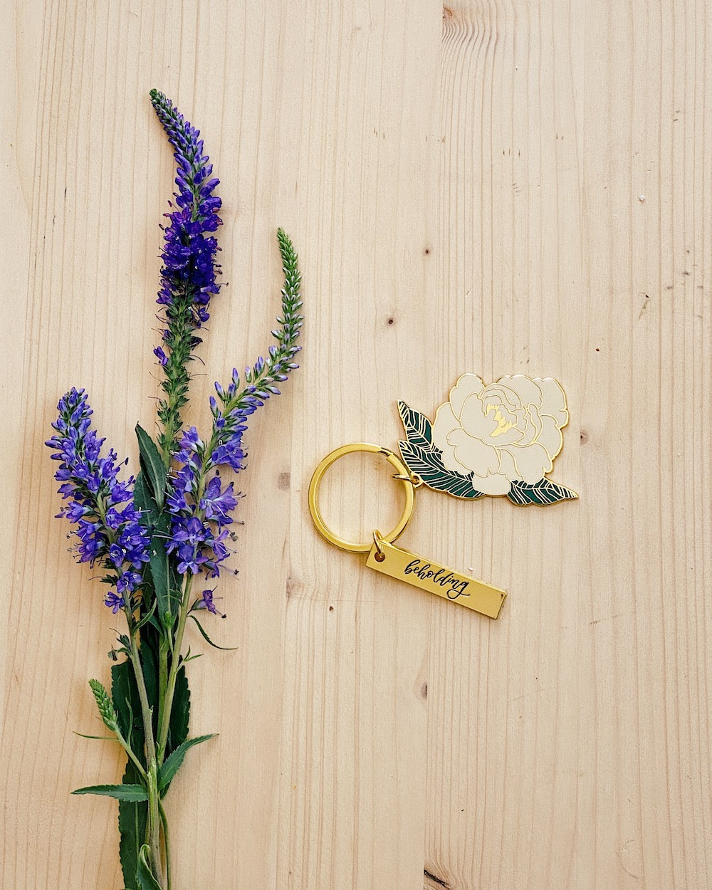 Beholding Enamel Keychain