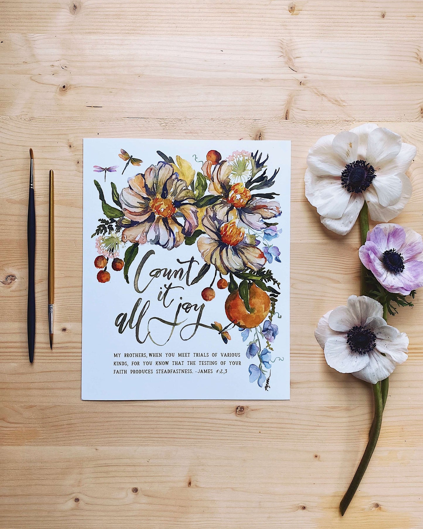 James 1:2-3 | Count It All Joy Print