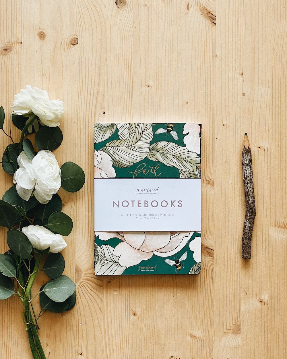 Faith, Hope, Love Notebook Set