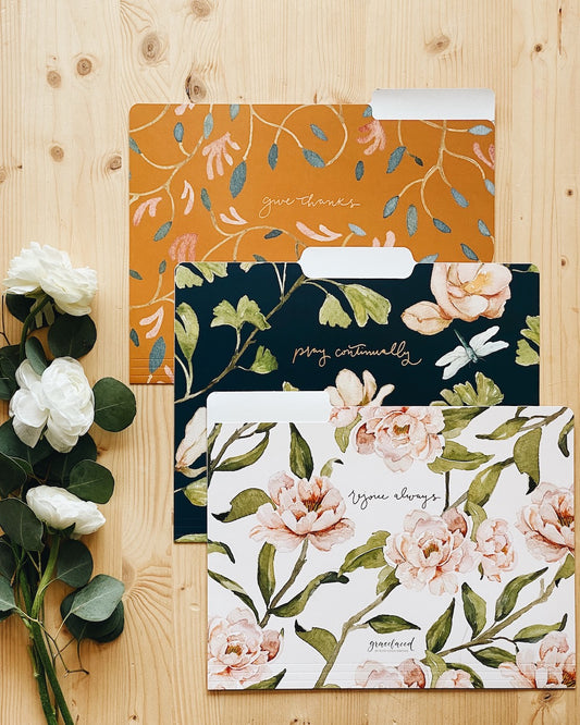 Rejoice, Pray, Give File Folder Set