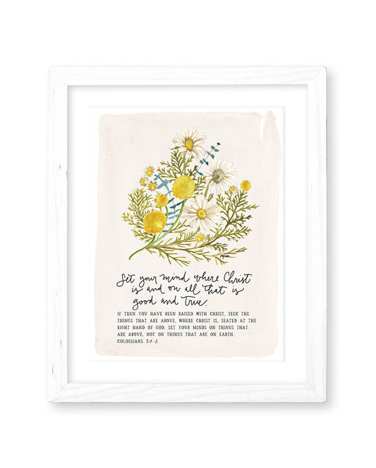 Colossians 3:1-2 | Set Your Mind Print (Foundation 4)