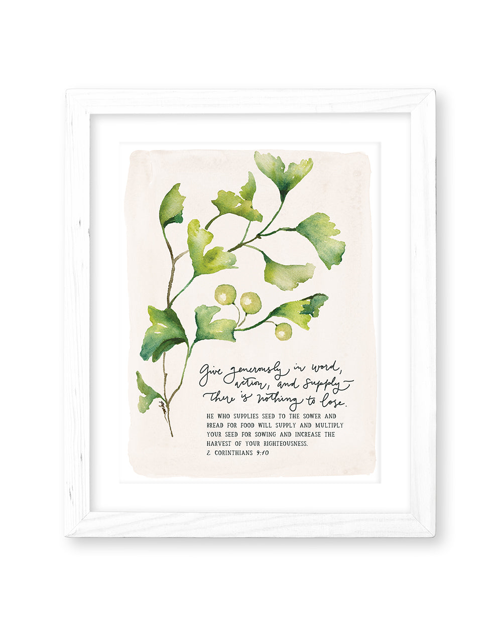 2 Corinthians 9:10 | Give Generously Print (Foundation 6)